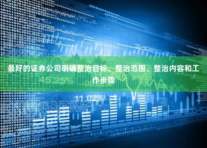 最好的证券公司明确整治目标、整治范围、整治内容和工作步骤